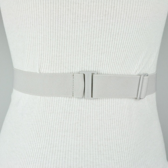 BCBGMaxAzria Accessories Gray Faux Diamond Rhinestone Stretch Belt